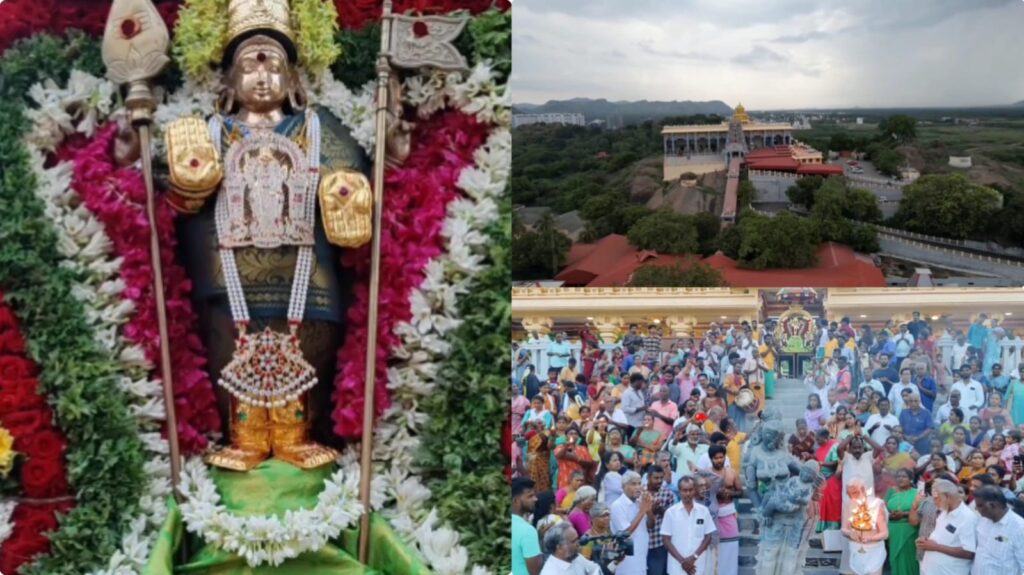 ரத்தினகிரி பாலமுருகன் கோவிலில் வைகாசி கிருத்திகை!. அகல் விளக்கு ஏந்தி பக்தர்கள் வழிபாடு! ranipet murugan koil