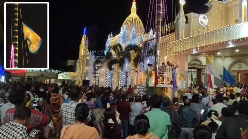 தூய பாத்திமா அன்னை திருத்தல திருவிழா கொடியேற்றத்துடன் தொடக்கம்: ஏராளமான பக்தர்கள் பங்கேற்று பிரார்த்தனை 1 001 church A
