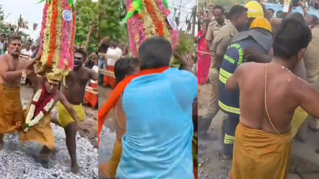 திருவண்ணாமலை; பச்சையம்மன் கோவிலில் தீ மிதி திருவிழா... பக்தர்கள் பரவசத்துடன் பங்கேற்பு! 1 008 koil