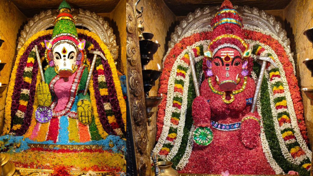 தஞ்சை பெரிய கோவிலில் ஆஷாட நவராத்திரி… நவதானிய அலங்காரத்தில் வராஹி தேவி அருள்பாலிப்பு 1 010 kovil