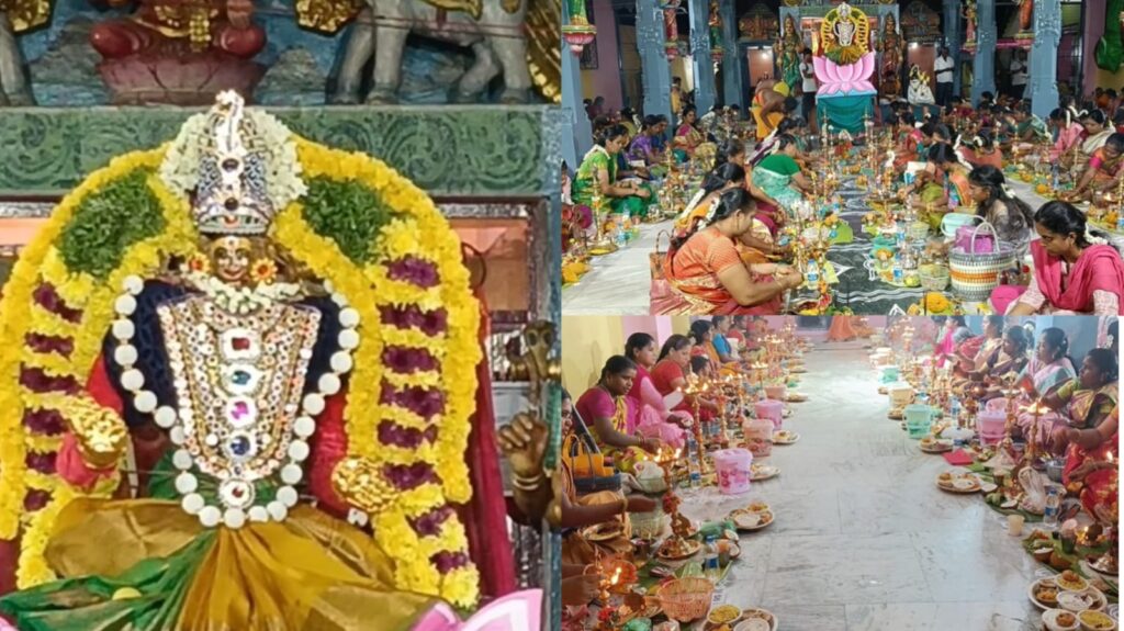 முசிறி மகாமாரியம்மன் கோயிலில் ஆடி மாத திருவிளக்கு பூஜை!. மழை வேண்டியும், விவசாயம் செழிக்கவும் கூட்டுப் பிரார்த்தனை! trichy thiruvilakku pooja